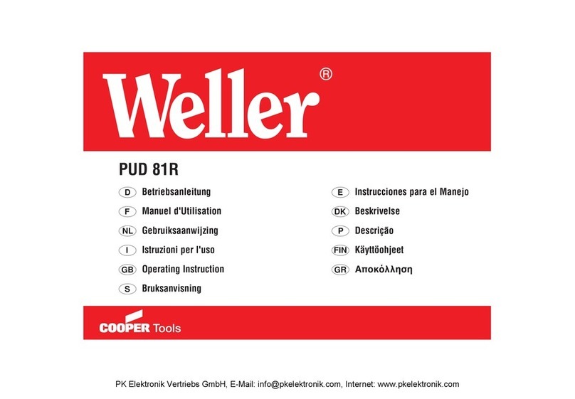 Weller PUD 81R User manual Weller PUD 81R User manual