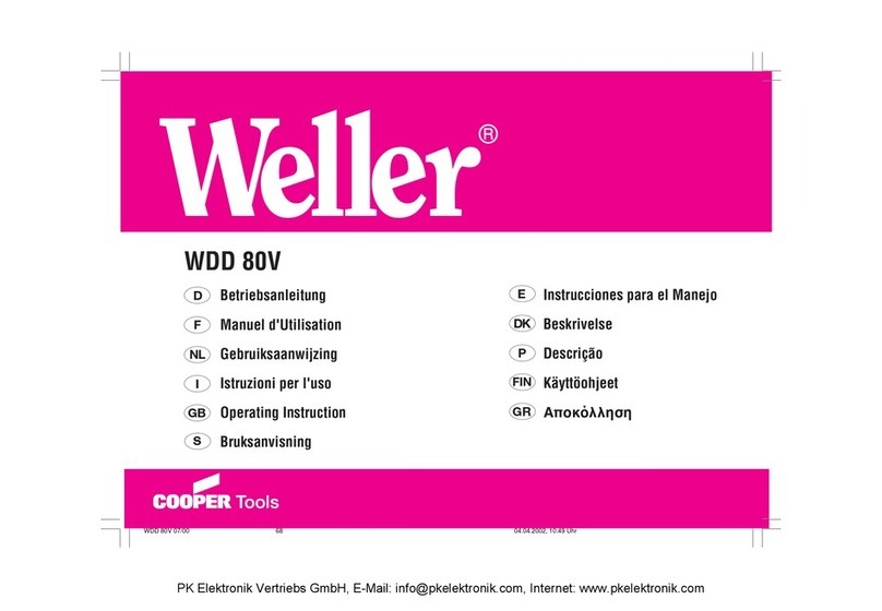 Weller WDD 80V operating instructions