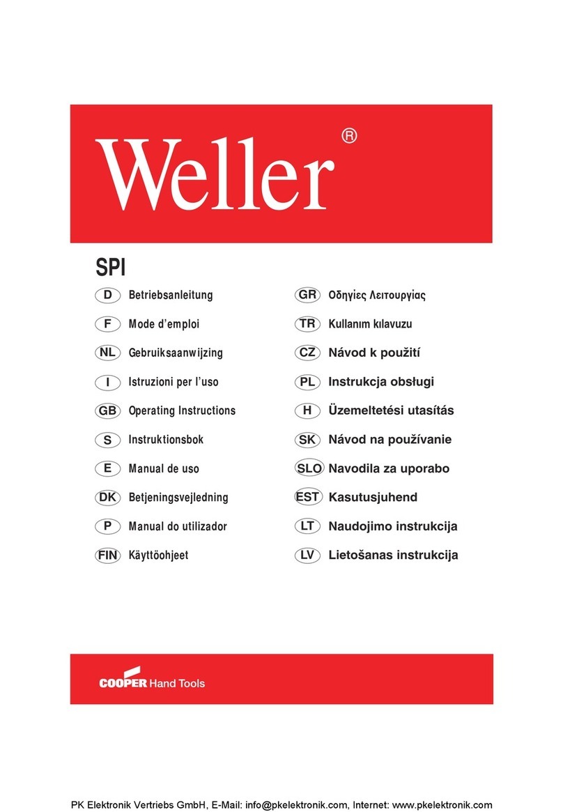 Weller SPI 16 operating instructions