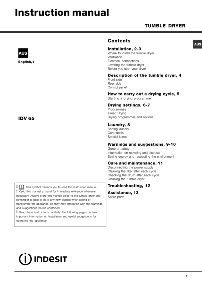 Indesit IDV 65 instruction manual