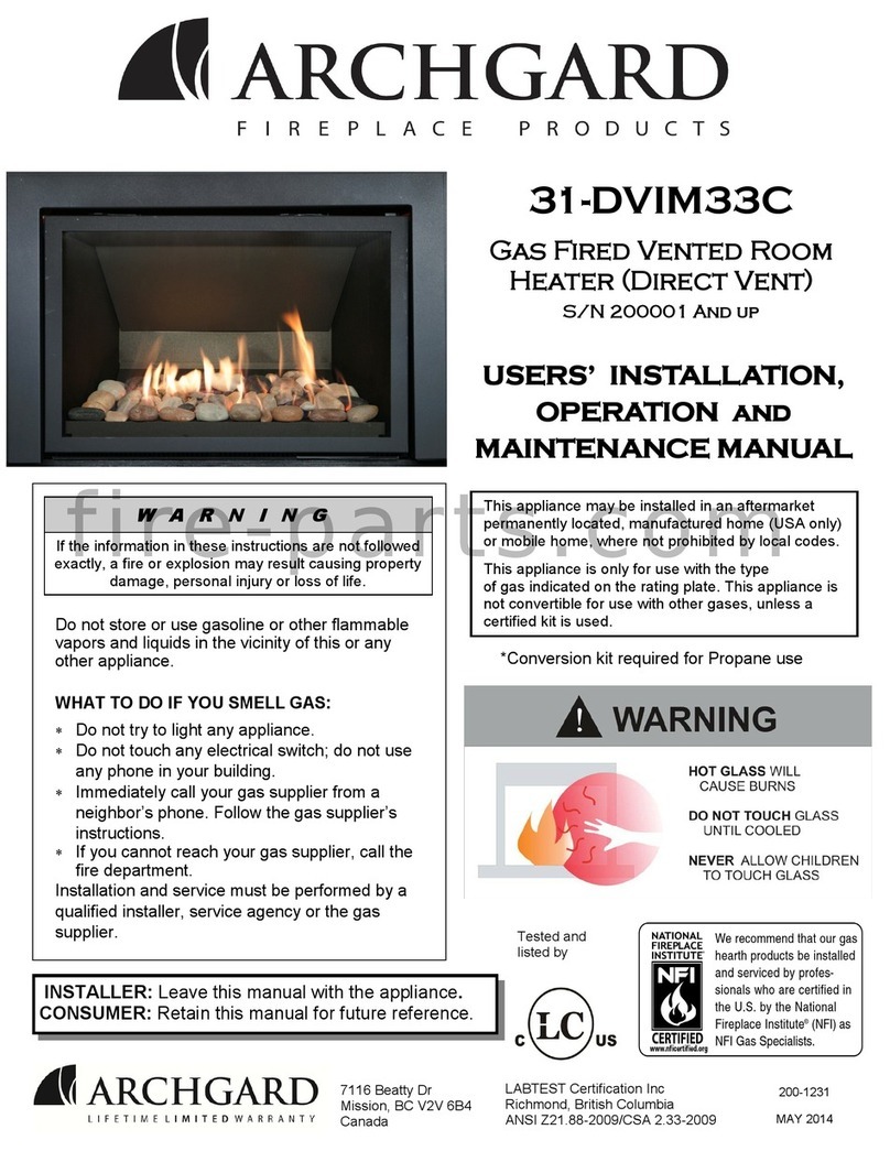 Archgard 31-DVIM33C Users installation operation & maintenance manual