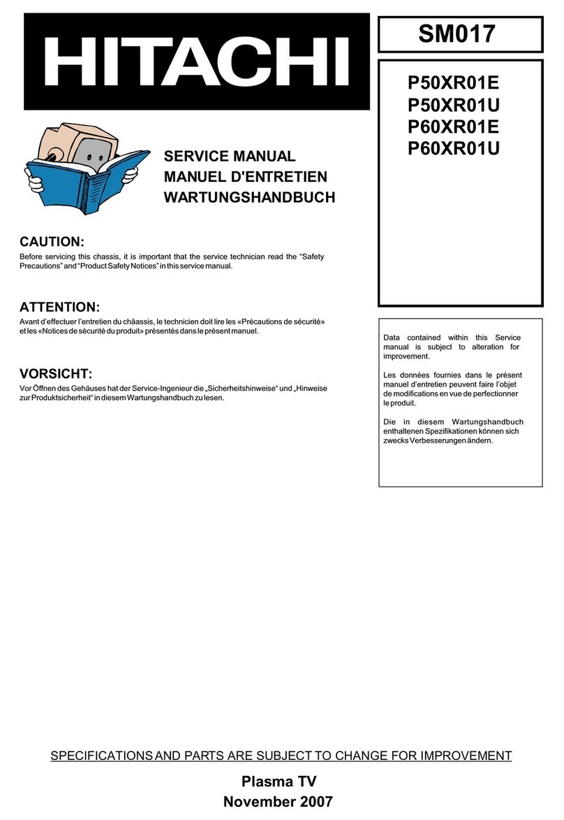 Hitachi P50XR01E User manual