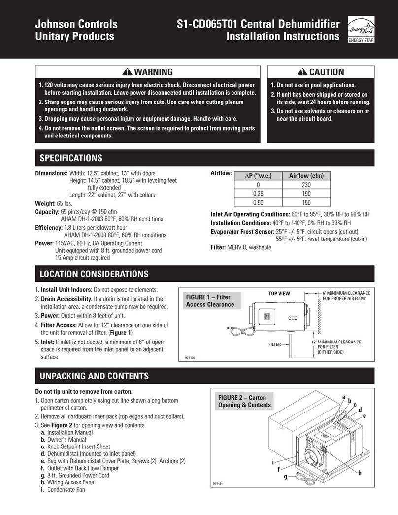 Johnson Controls Unitary Products S1-CD065T01 installation instructions