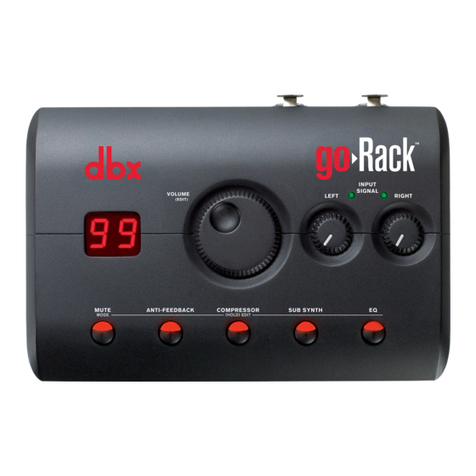 dbx goRack owner's manual