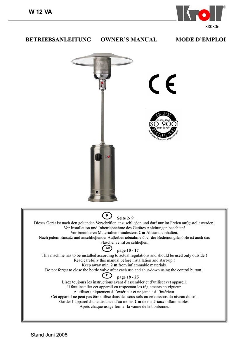 Kroll W 12 VA owner's manual