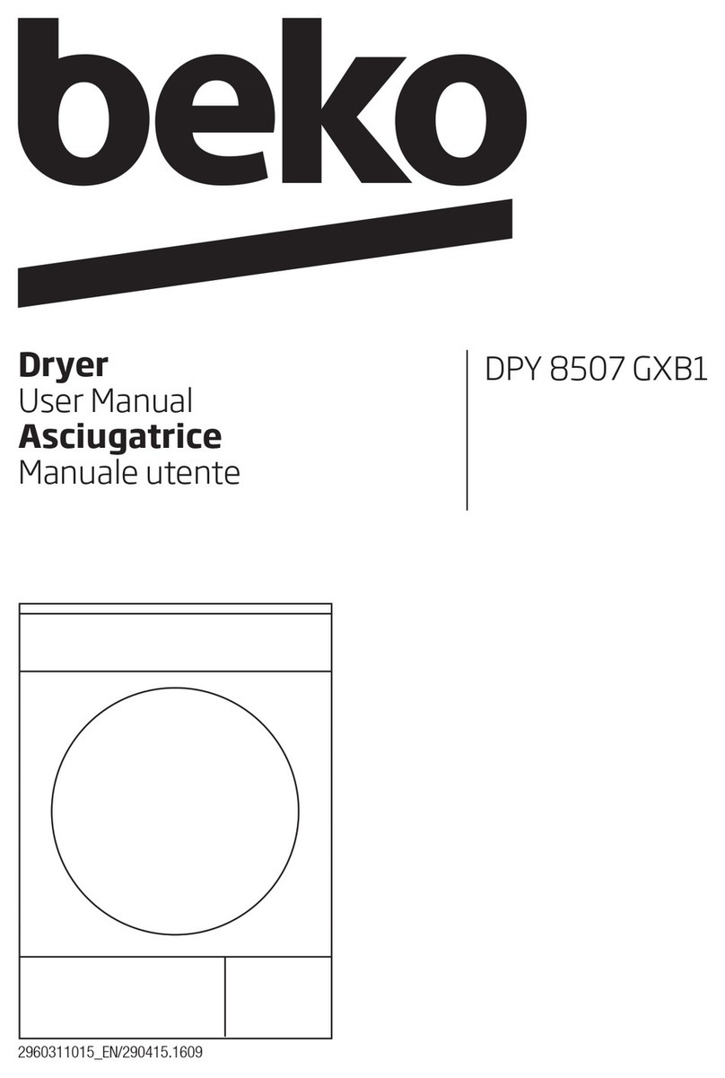 Beko DPY 8507 GXB1 user manual