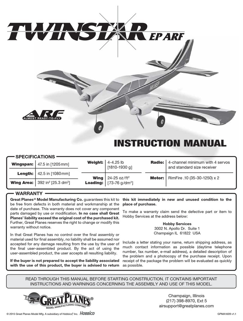 GREAT PLANES TWINSTAR EP instruction manual GREAT PLANES TWINSTAR EP instruction manual