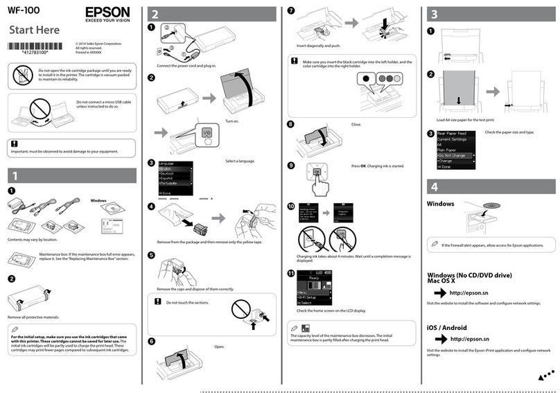Epson WF-100 Instruction Manual