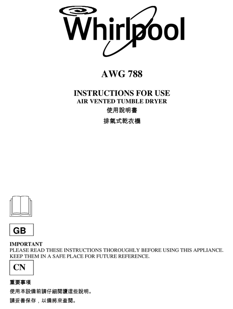 Whirlpool AWG 788 Instructions for use