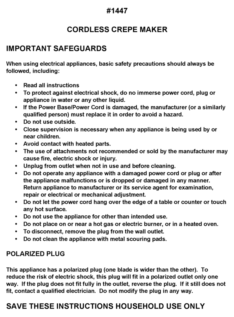 CucinaPro 1447 Important safeguards