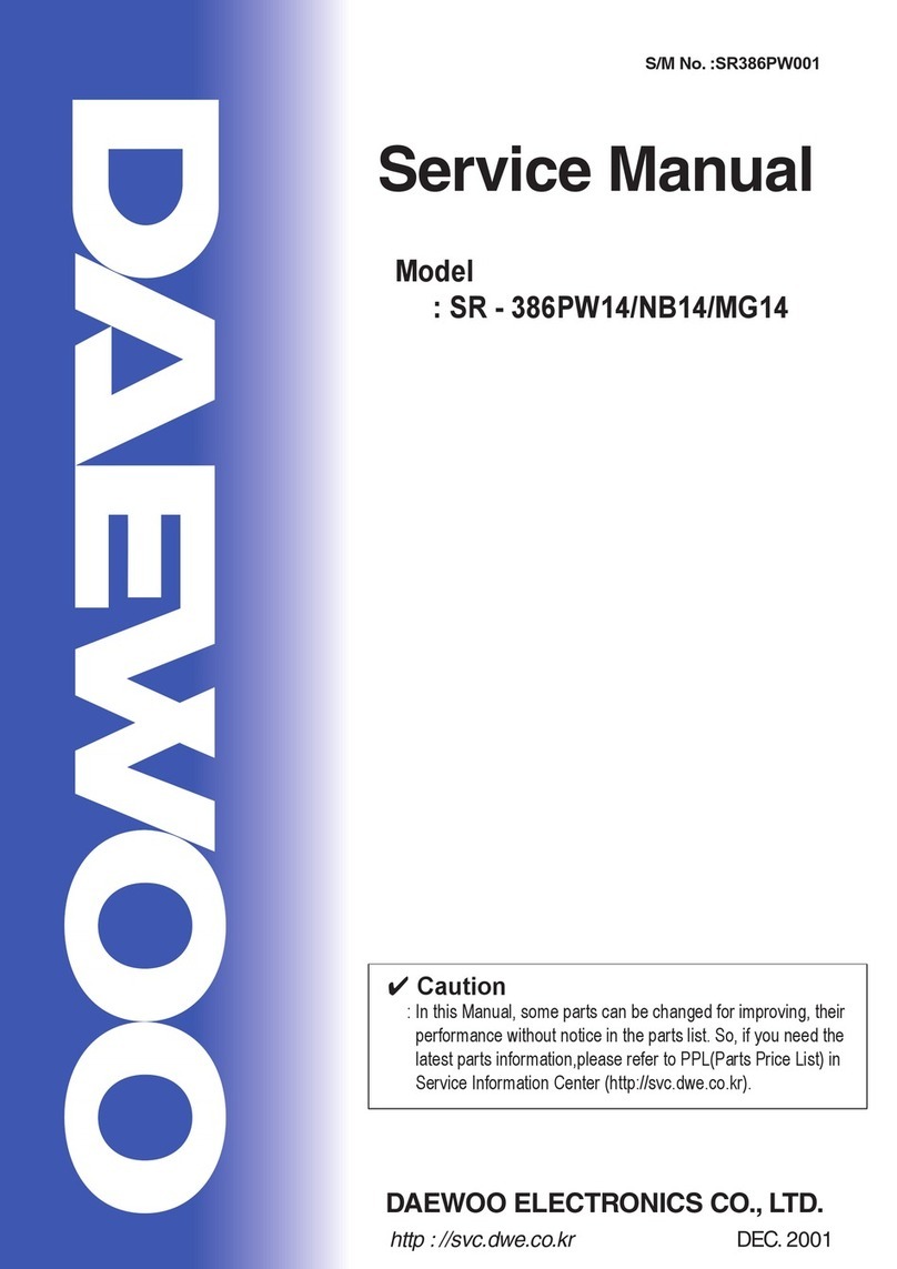 Daewoo SR - 386PW14 Service manual
