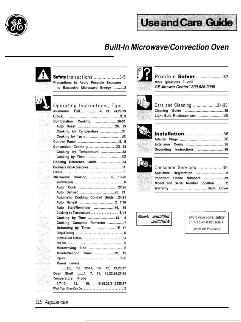 GE JEBC200B User manual