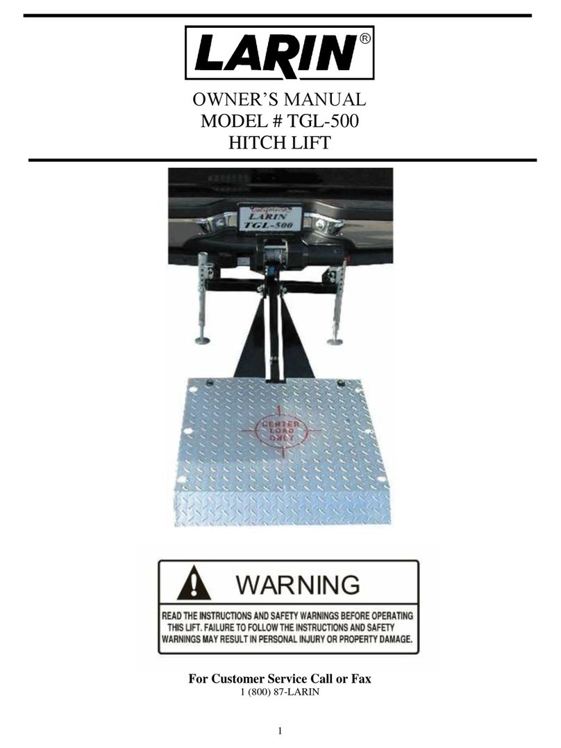 Larin TGL-500 owner's manual