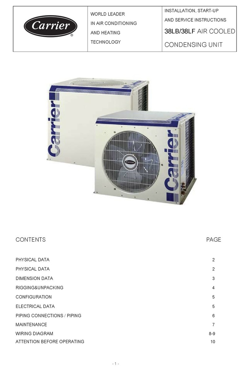 Carrier 38LF048 Dimensions and installation guide