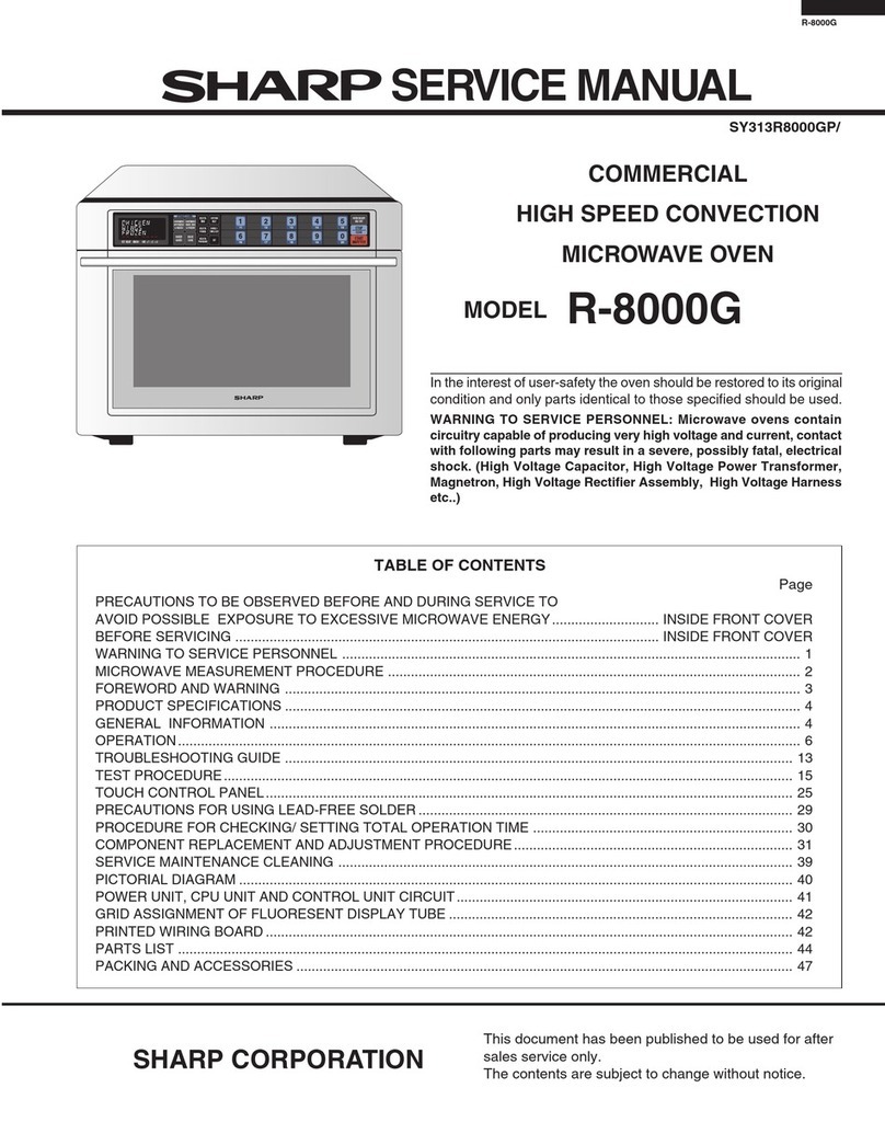 Sharp R-8000G User manual