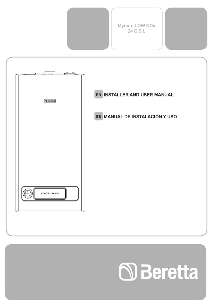 Beretta Mynute LOW NOx 24 C.S.I. installer and user manual