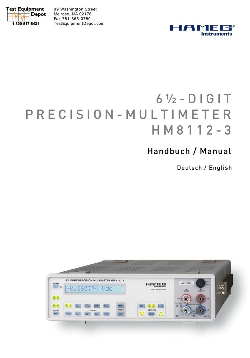 Hameg HM8112-3 User manual Hameg HM8112-3 User manual
