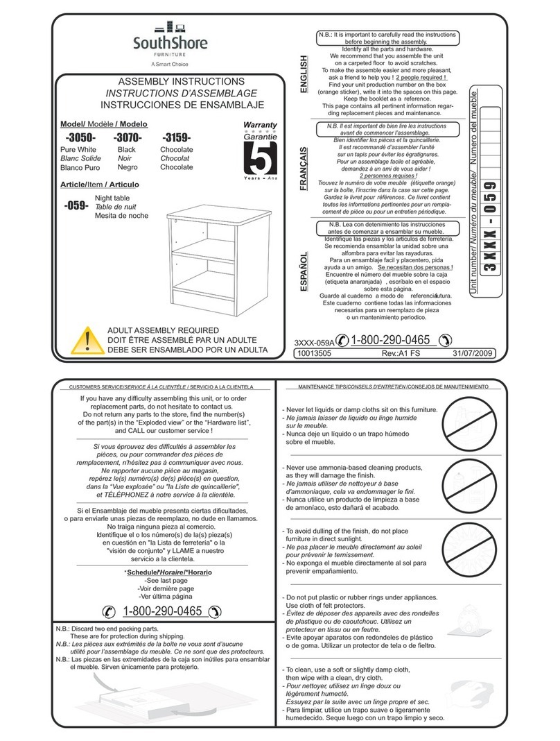 SouthShore 3050 User manual