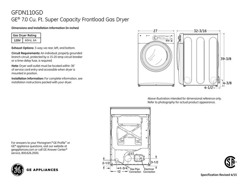 GE GFDN110GD User manual