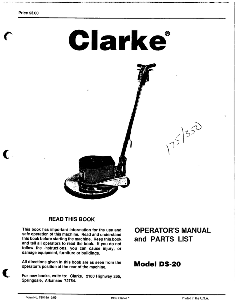 Clarke DS-20 User manual