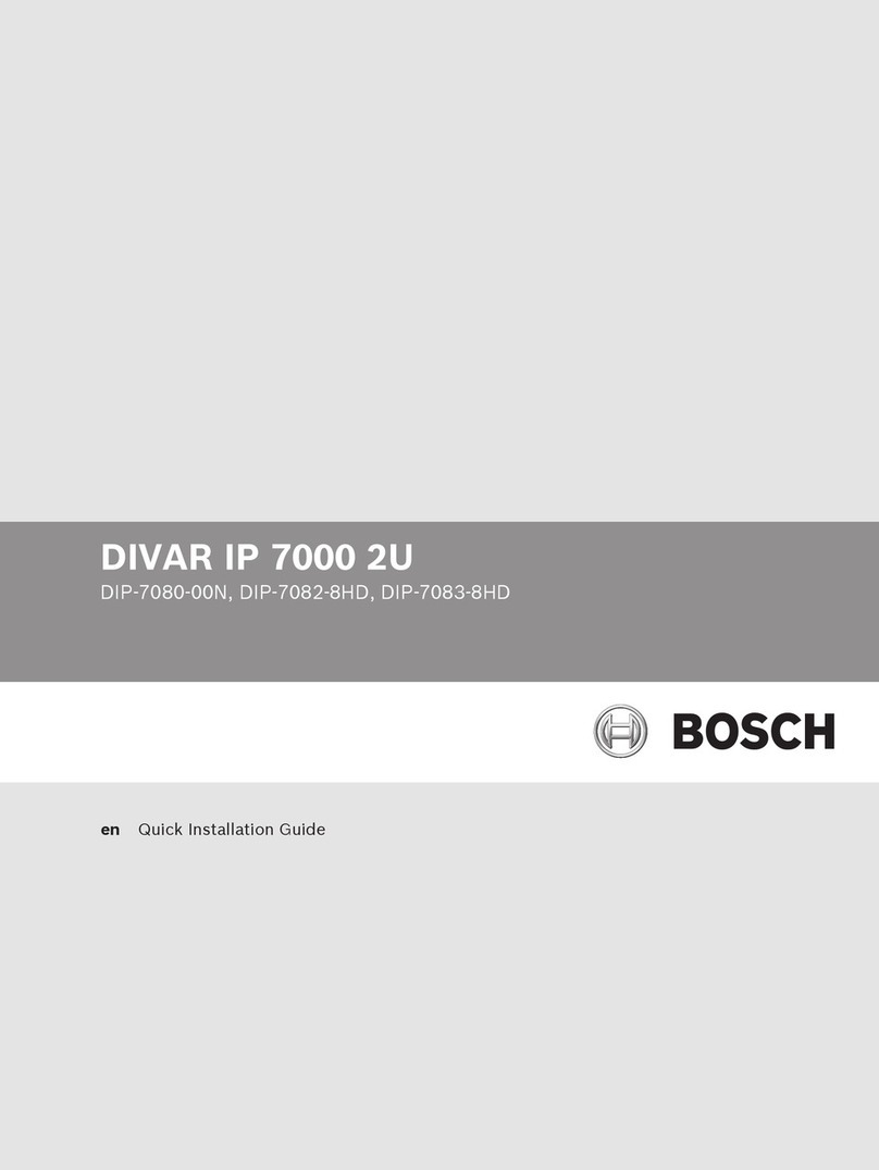 Bosch DIVAR IP 7000 2U Quick installation guide