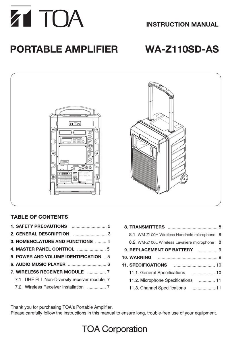 Toa WA-Z110SD-AS User manual