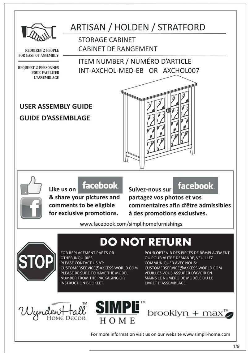 Simpli Home INT-AXCHOL-MED-EB Assembly guide
