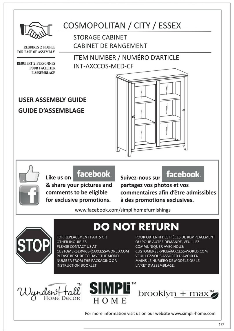 Simpli Home INT-AXCCOS-MED-CF User manual Simpli Home INT-AXCCOS-MED-CF User manual