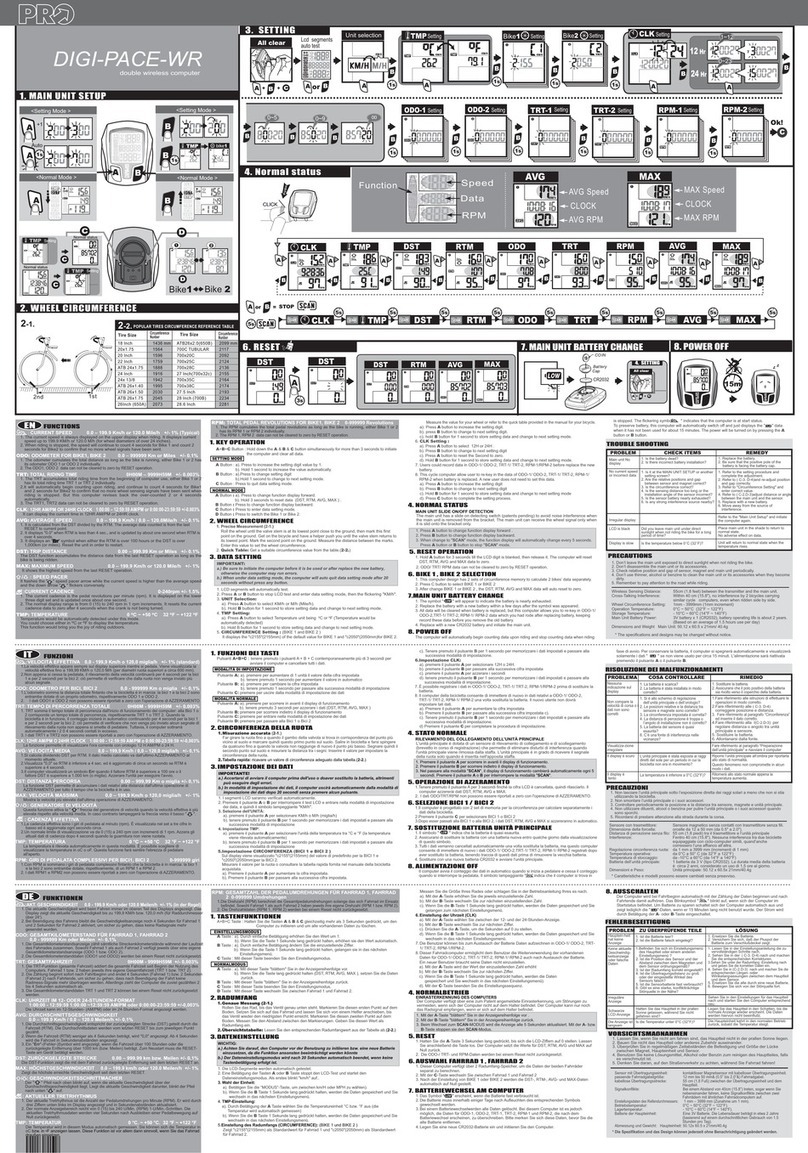 Shimano DIGI-PACE-WR User manual