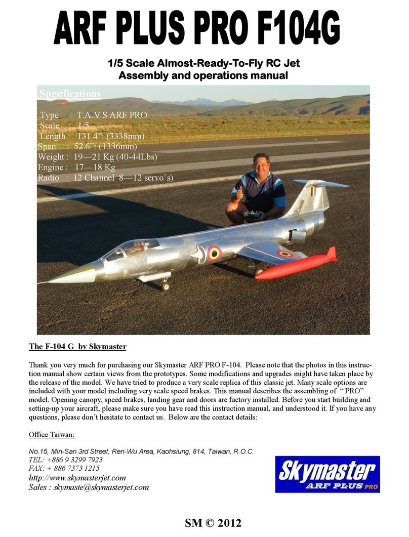 Sky Master ARF PLUS PRO F104G Installation and operating instructions