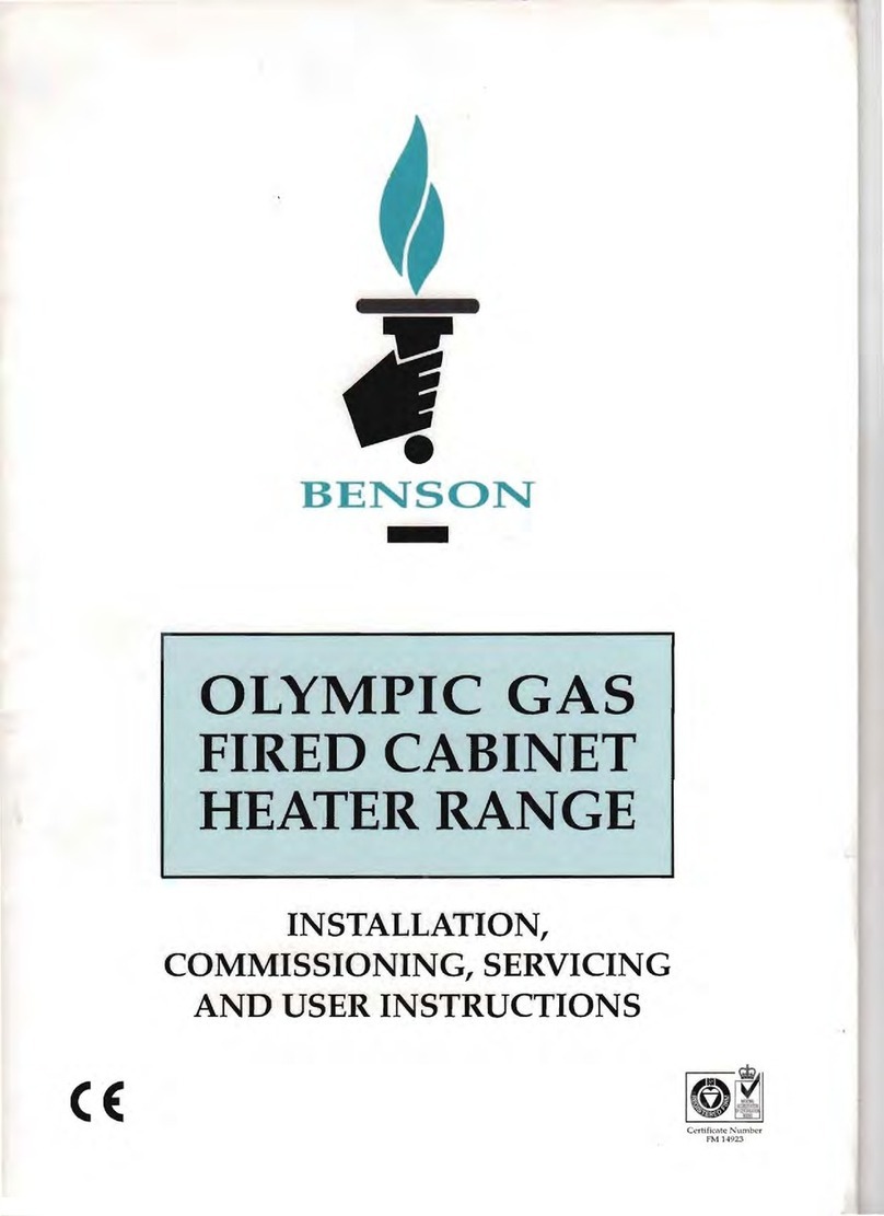 BENSON OLYMPIC WH Installation, commissioning, servicing and user instructions BENSON OLYMPIC WH Installation, commissioning, servicing and user instructions