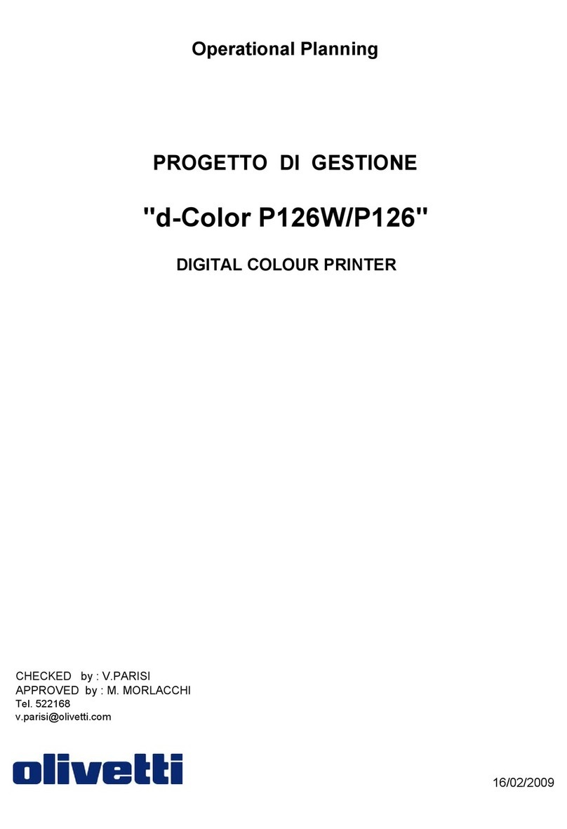 Olivetti d-Color P126W Technical manual