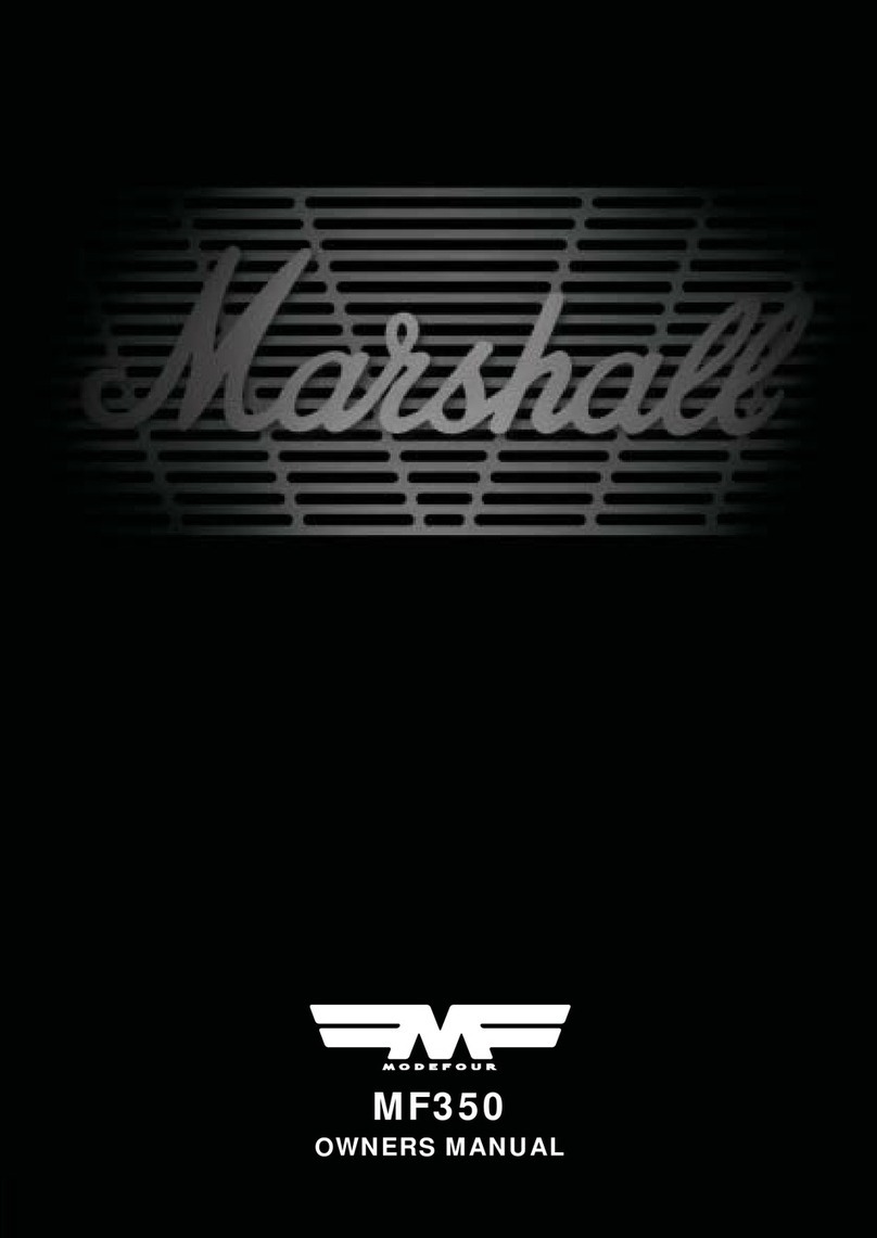 Marshall Amplification MF350 owner's manual