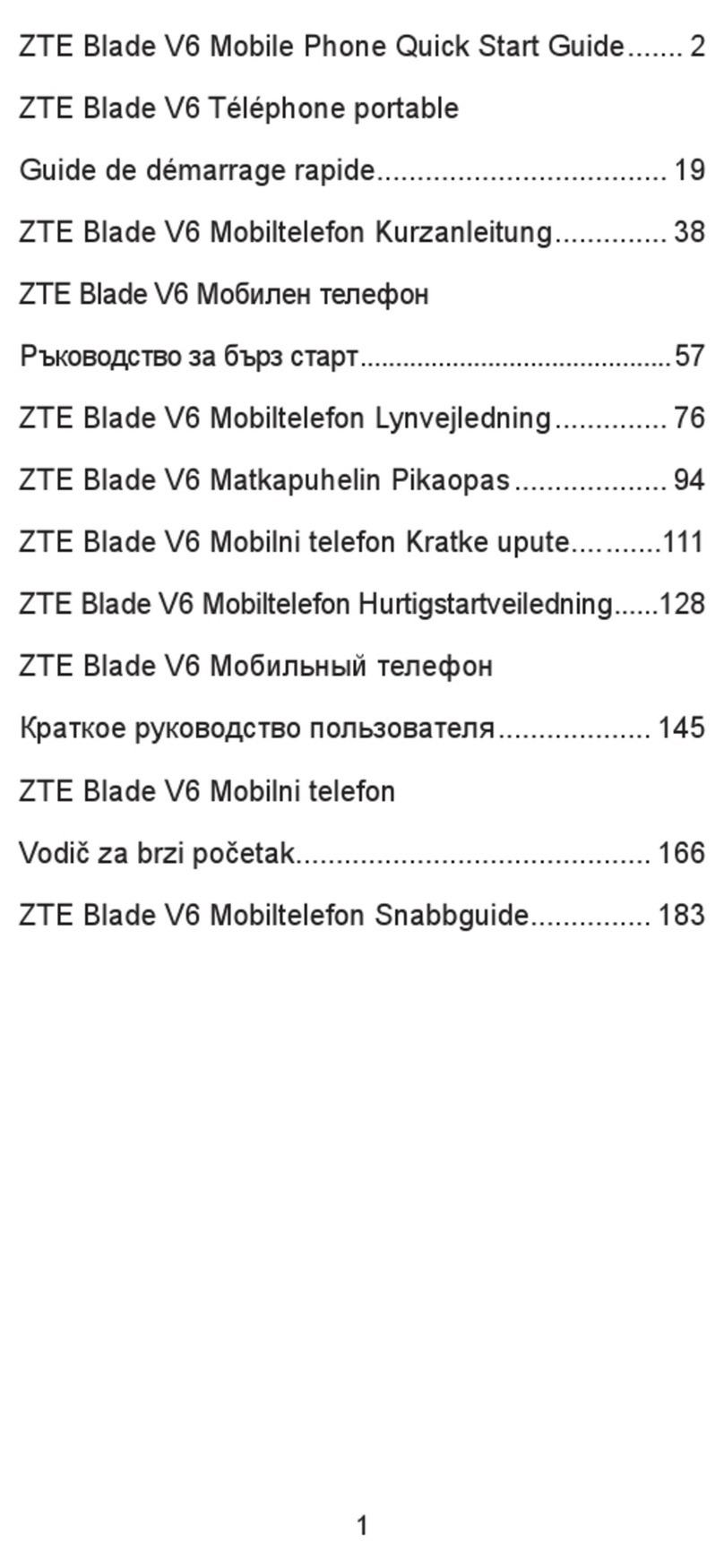 Zte Blade V6 User manual