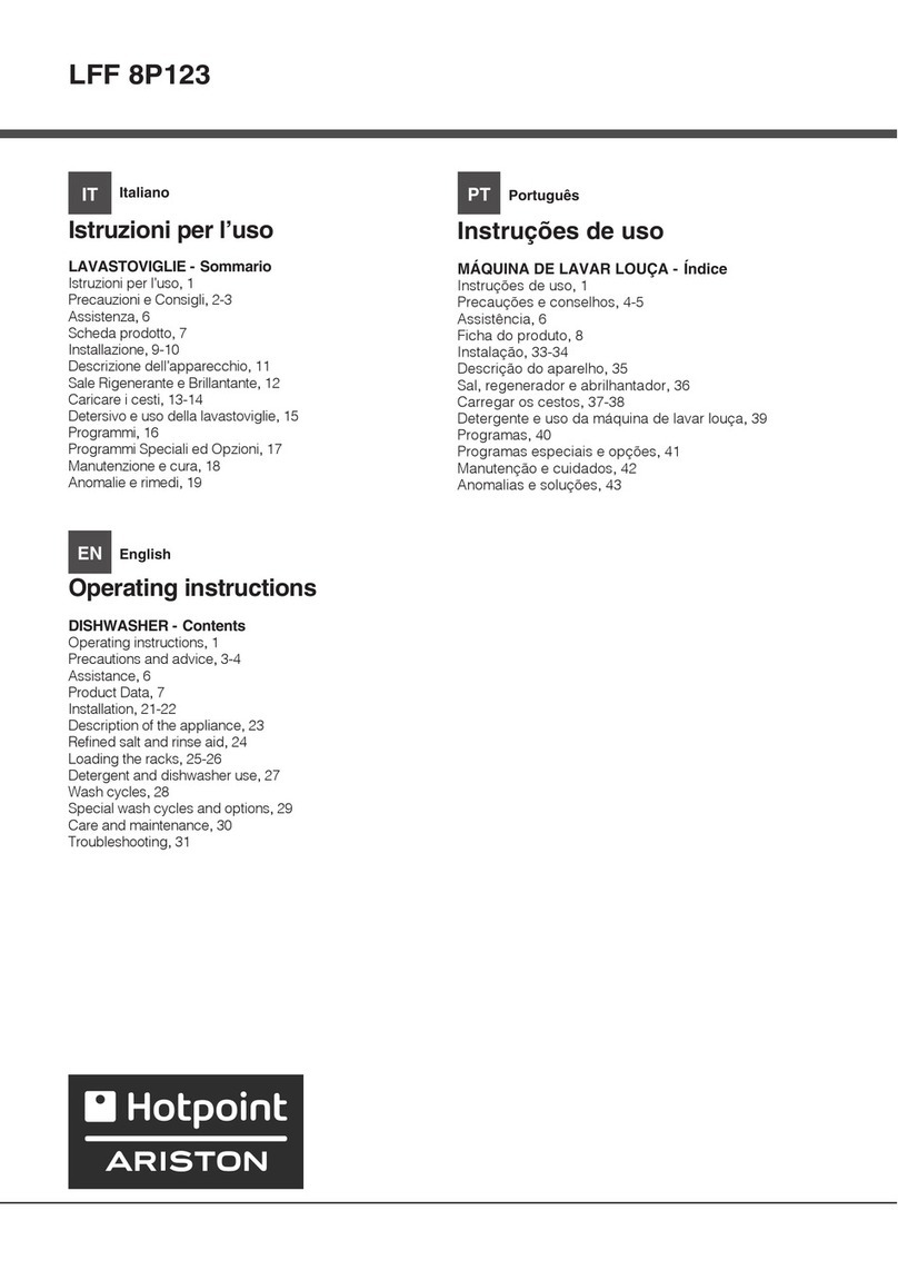 Hotpoint Ariston LFF 8P123 User manual
