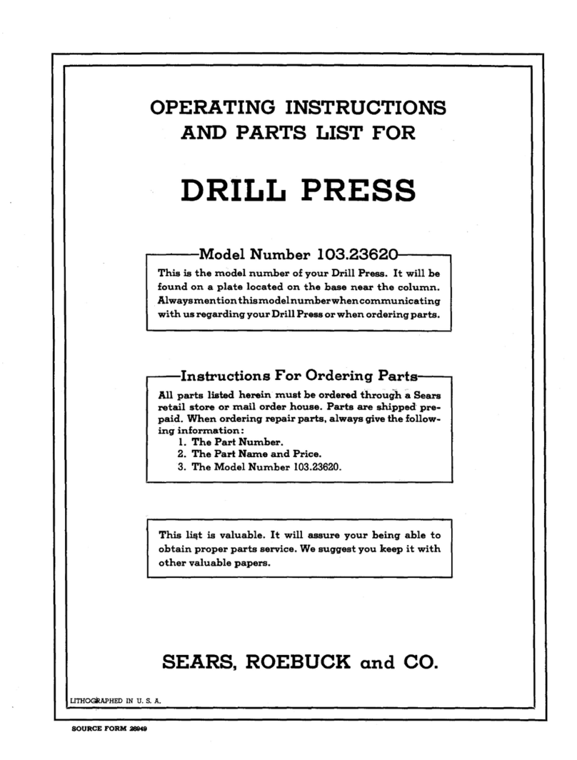 Sears 103.23620 operating instructions