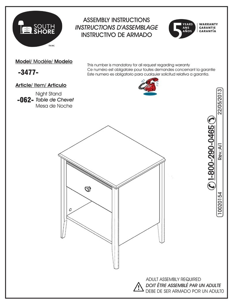 South Shore Gunite 3477 Assembly instructions South Shore Gunite 3477 Assembly instructions
