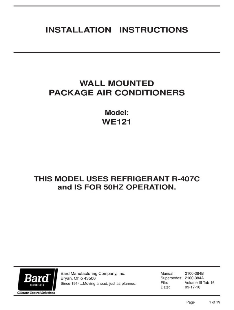 Bard WE121 User manual