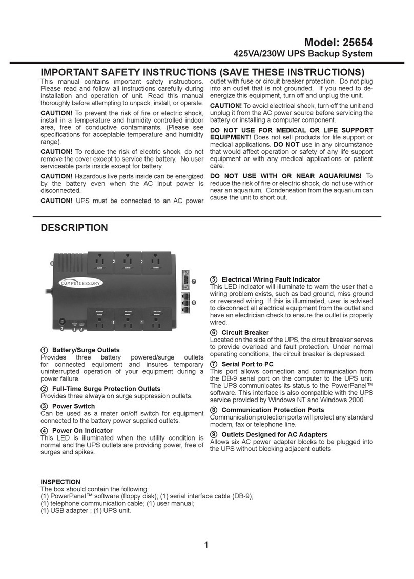 Compucessory 25654 manual