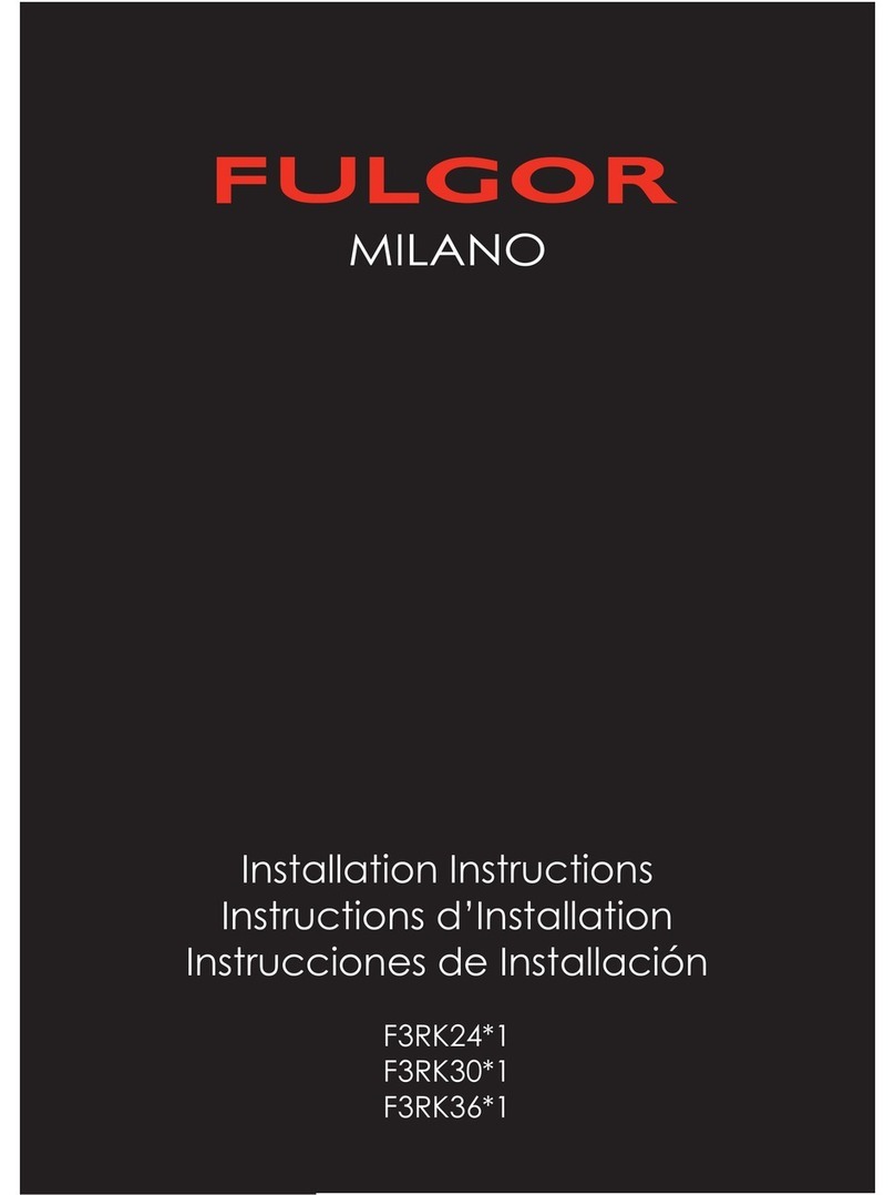 FULGOR Milano Series F3RK24S1 User manual