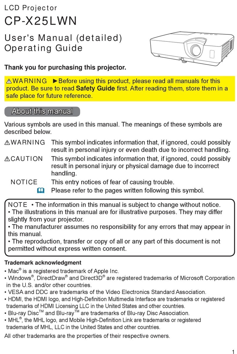 Hitachi CP-X25LWN User manual