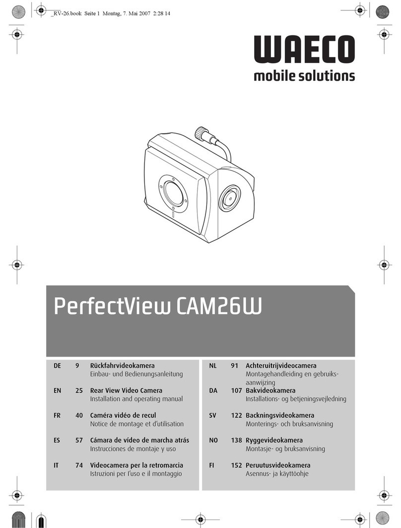 Waeco PerfectView CAM26W Installation and operation manual