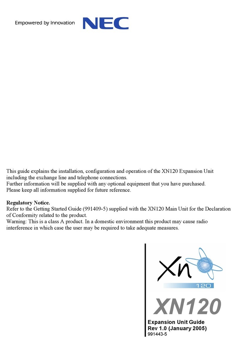 NEC XN120 Vision User manual