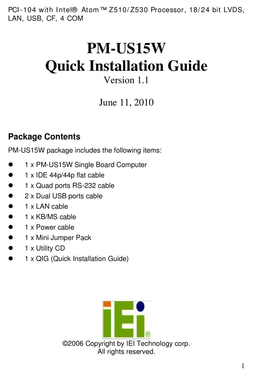 IEI Technology PM-US15W User manual