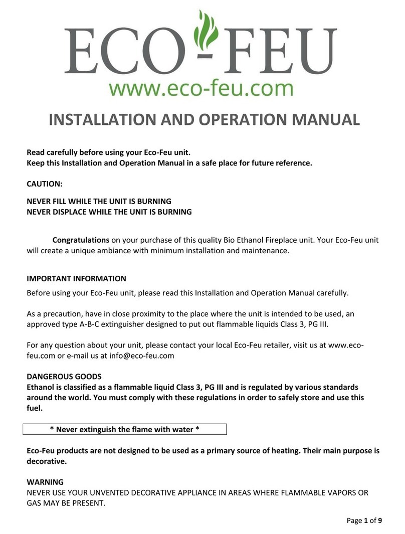 Eco-Feu MONTREAL Installation and operation manual