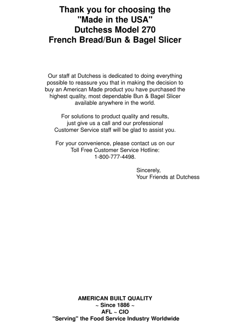 Dutchess 270 Operator instructions