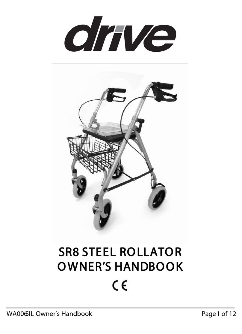 Drive SR8 STEEL ROLLATOR Owner's handbook