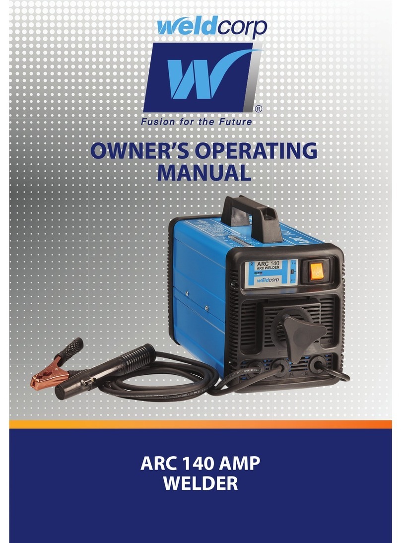WeldCorp ARC 140 AMP Owner's operating manual WeldCorp ARC 140 AMP Owner's operating manual