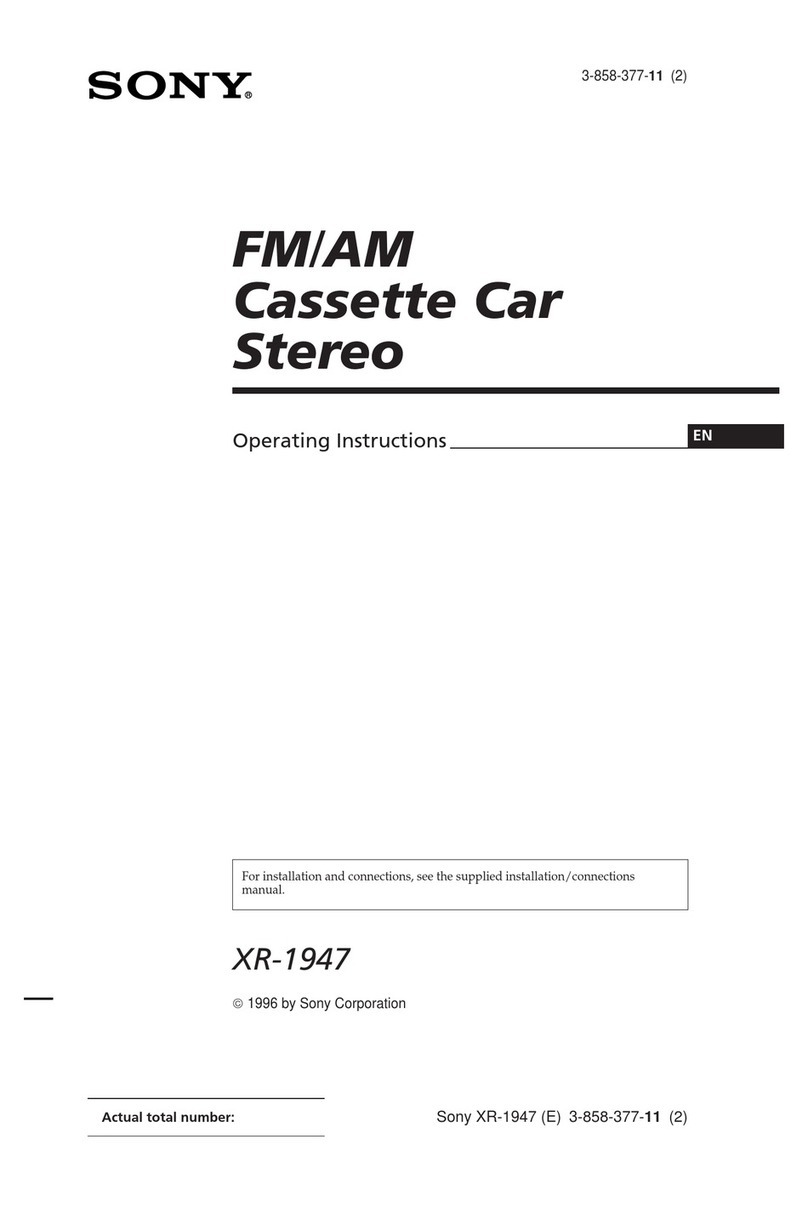 Sony XR-1947 operating instructions