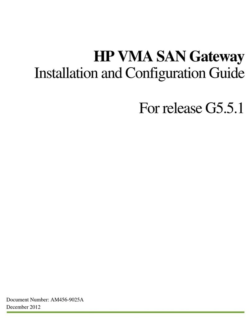 HP VMA SAN Operator's manual